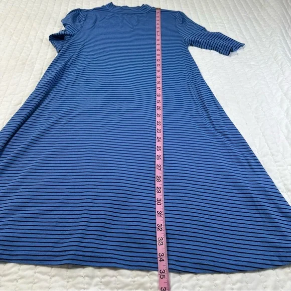 Apt. 9 Casual Blue and Black Striped Midi Dress - Picture 4 of 12